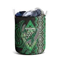 Aotearoa Iwi Ngai Tahu Laundry Basket NZ Maori Humpback Whale Taniko Motifs LT14 - Polynesian Pride