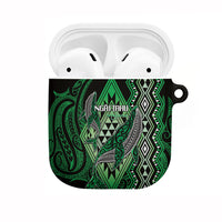 Aotearoa Iwi Ngai Tahu AirPods Case NZ Maori Humpback Whale Taniko Motifs LT14 Green - Polynesian Pride