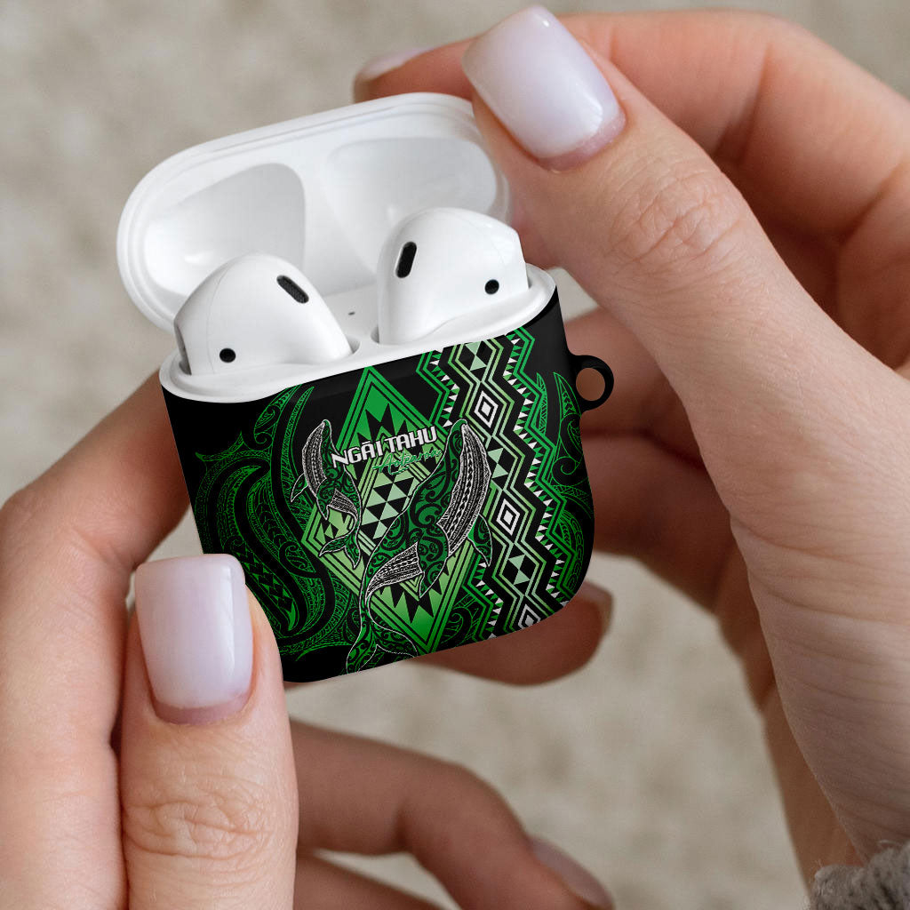 Aotearoa Iwi Ngai Tahu AirPods Case NZ Maori Humpback Whale Taniko Motifs LT14 - Polynesian Pride