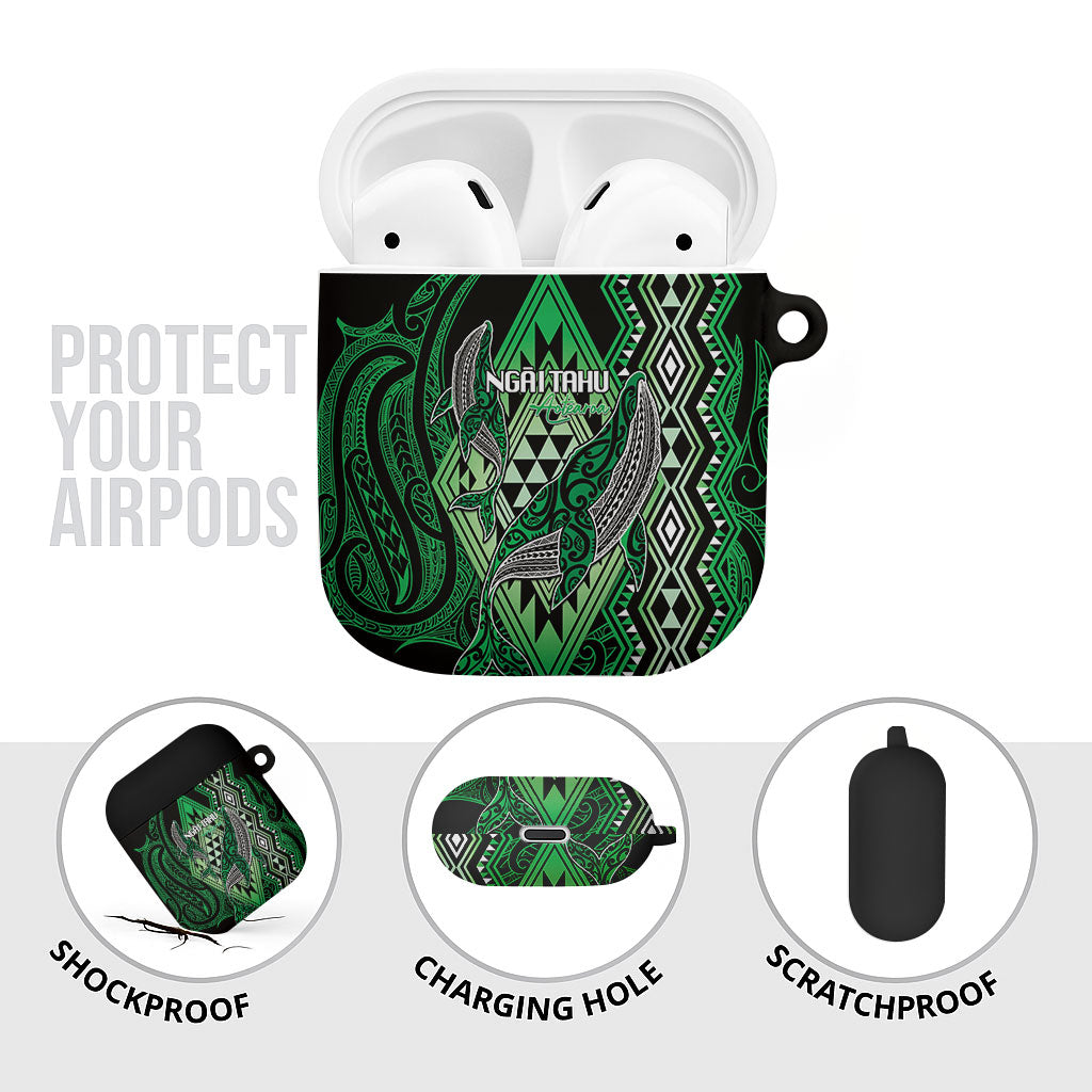 Aotearoa Iwi Ngai Tahu AirPods Case NZ Maori Humpback Whale Taniko Motifs LT14 - Polynesian Pride