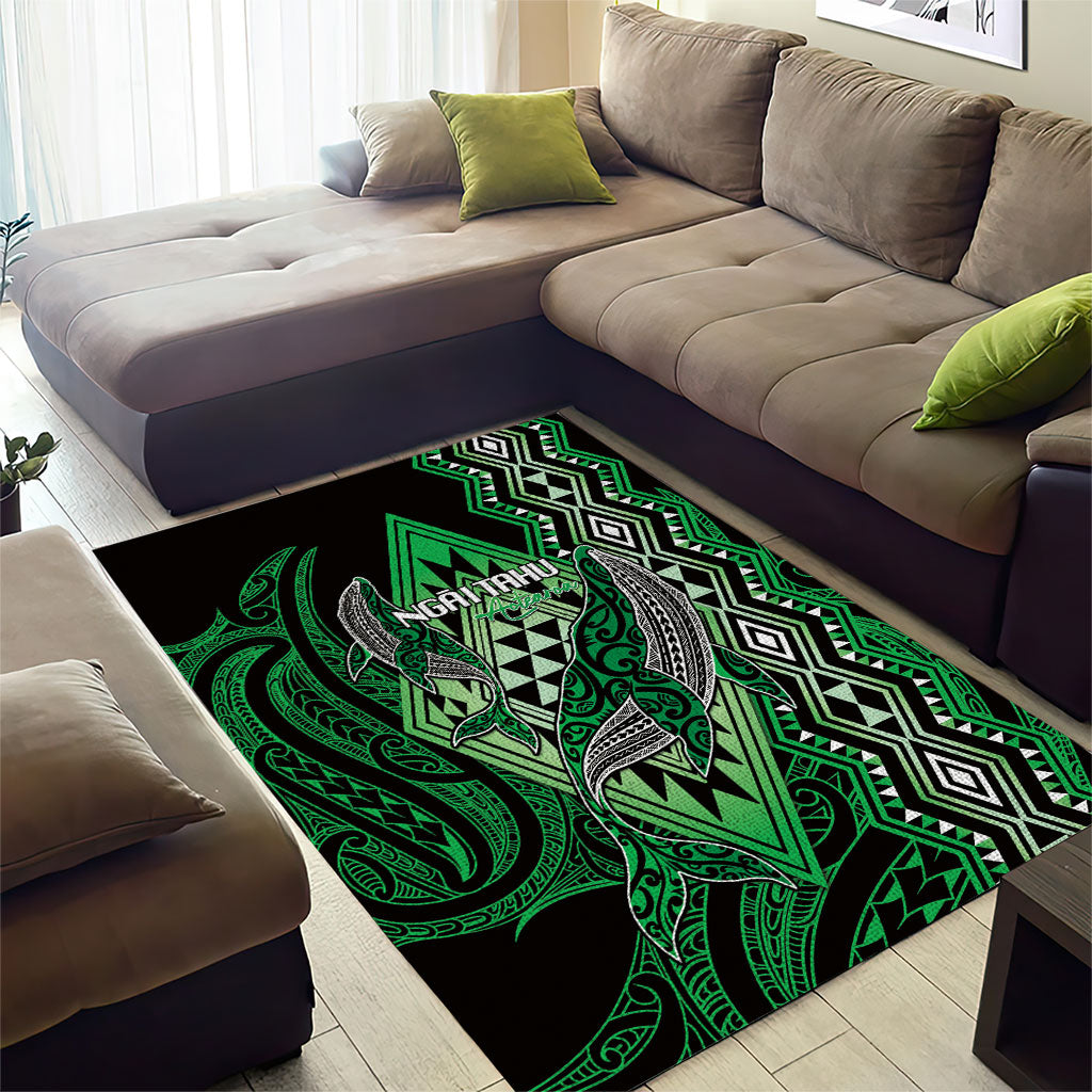 Aotearoa Iwi Ngai Tahu Area Rug NZ Maori Humpback Whale Taniko Motifs LT14 - Polynesian Pride