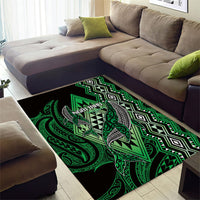 Aotearoa Iwi Ngai Tahu Area Rug NZ Maori Humpback Whale Taniko Motifs LT14 - Polynesian Pride