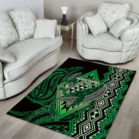 Aotearoa Iwi Ngai Tahu Area Rug NZ Maori Humpback Whale Taniko Motifs LT14 - Polynesian Pride