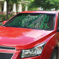 Aotearoa Iwi Ngai Tahu Auto Sun Shade NZ Maori Humpback Whale Taniko Motifs LT14 - Polynesian Pride