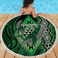 Aotearoa Iwi Ngai Tahu Beach Blanket NZ Maori Humpback Whale Taniko Motifs LT14 - Polynesian Pride