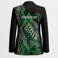 Aotearoa Iwi Ngai Tahu Personalised Blazer NZ Maori Humpback Whale Taniko Motifs LT14 - Polynesian Pride