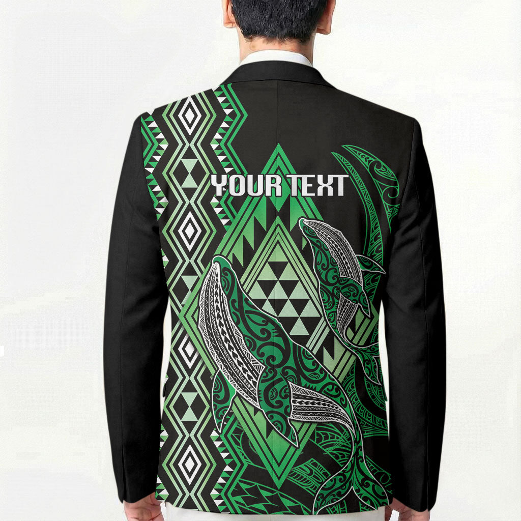 Aotearoa Iwi Ngai Tahu Personalised Blazer NZ Maori Humpback Whale Taniko Motifs LT14 - Polynesian Pride