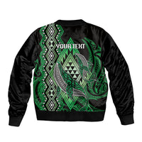 Aotearoa Iwi Ngai Tahu Personalised Bomber Jacket NZ Maori Humpback Whale Taniko Motifs LT14 - Polynesian Pride