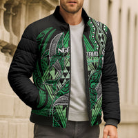 Aotearoa Iwi Ngai Tahu Personalised Bomber Puffer Jacket NZ Maori Humpback Whale Taniko Motifs LT14 - Polynesian Pride