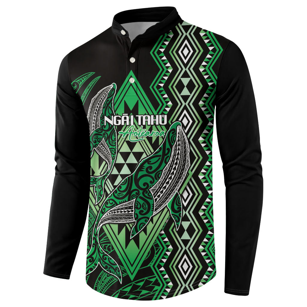 Aotearoa Iwi Ngai Tahu Personalised Button Sweatshirt NZ Maori Humpback Whale Taniko Motifs LT14 - Polynesian Pride