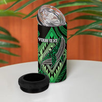 Aotearoa Iwi Ngai Tahu Personalised 4 in 1 Can Cooler Tumbler NZ Maori Humpback Whale Taniko Motifs LT14 - Polynesian Pride