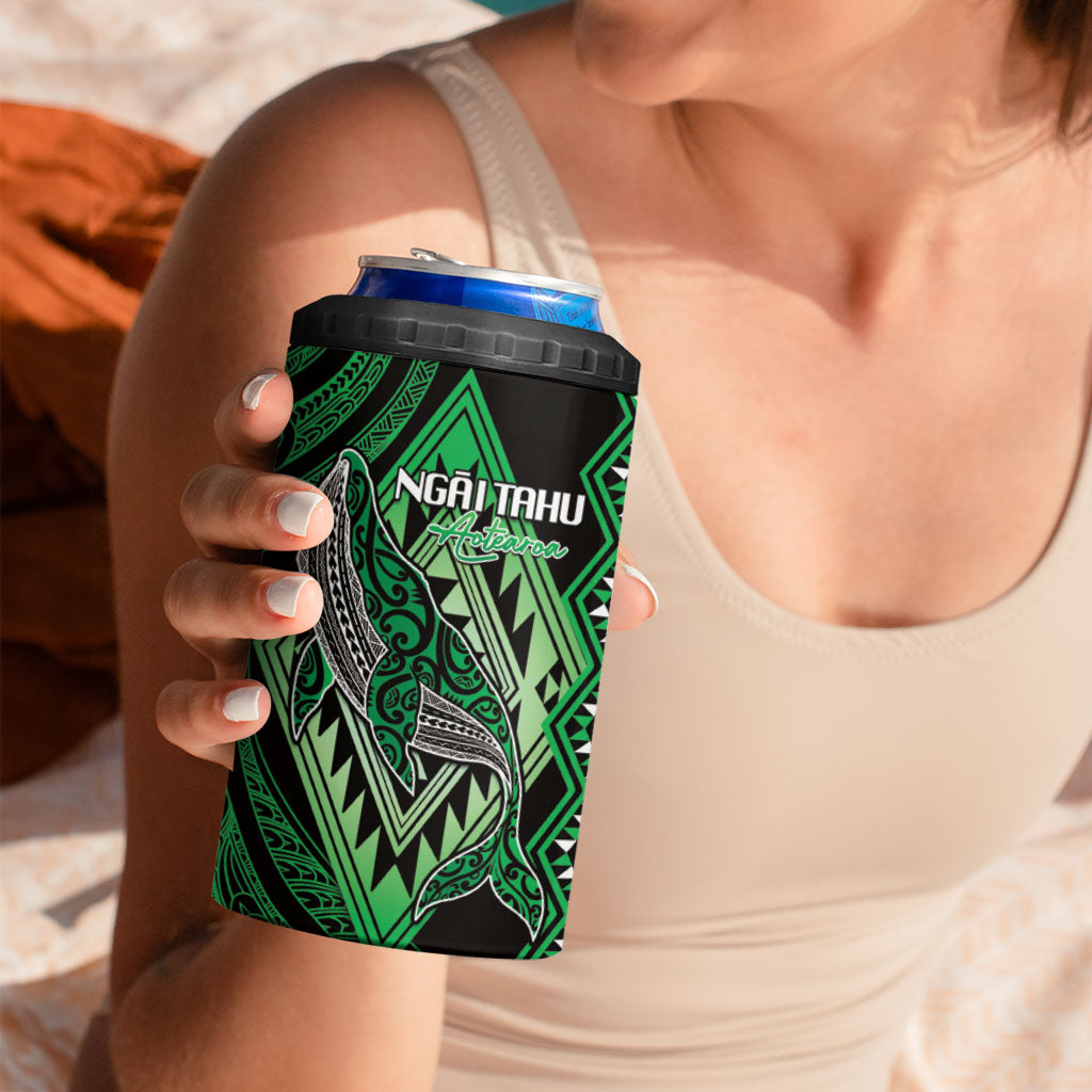 Aotearoa Iwi Ngai Tahu Personalised 4 in 1 Can Cooler Tumbler NZ Maori Humpback Whale Taniko Motifs LT14 - Polynesian Pride