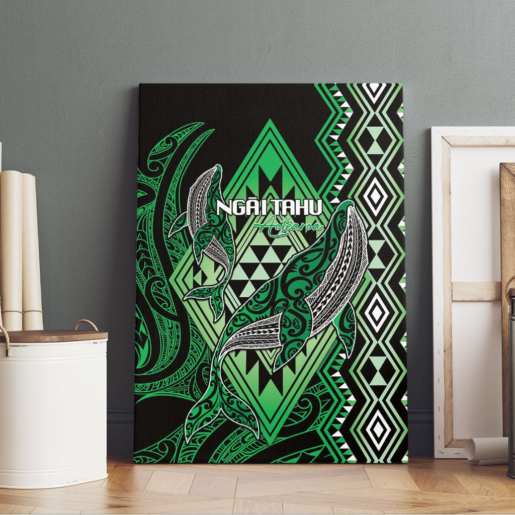 Aotearoa Iwi Ngai Tahu Canvas Wall Art NZ Maori Humpback Whale Taniko Motifs LT14 - Polynesian Pride