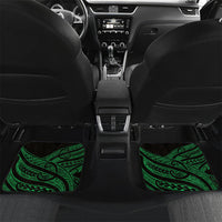Aotearoa Iwi Ngai Tahu Personalised Car Mats NZ Maori Humpback Whale Taniko Motifs LT14 Set 2pcs - Back Green - Polynesian Pride