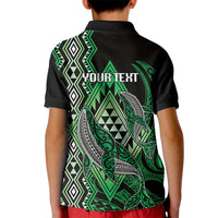 Aotearoa Iwi Ngai Tahu Personalised Kid Polo Shirt NZ Maori Humpback Whale Taniko Motifs LT14 - Polynesian Pride