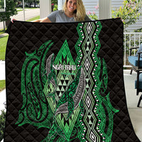 Aotearoa Iwi Ngai Tahu Quilt NZ Maori Humpback Whale Taniko Motifs LT14 Green - Polynesian Pride