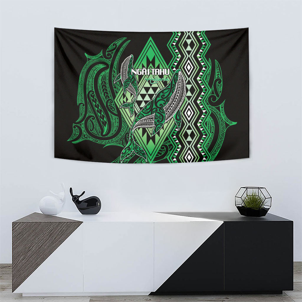 Aotearoa Iwi Ngai Tahu Tapestry NZ Maori Humpback Whale Taniko Motifs LT14 - Polynesian Pride