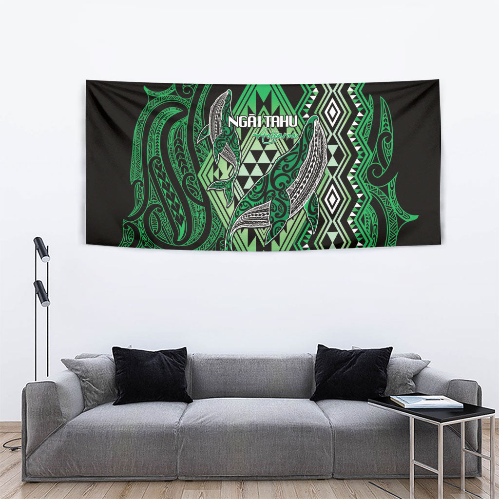 Aotearoa Iwi Ngai Tahu Tapestry NZ Maori Humpback Whale Taniko Motifs LT14 - Polynesian Pride