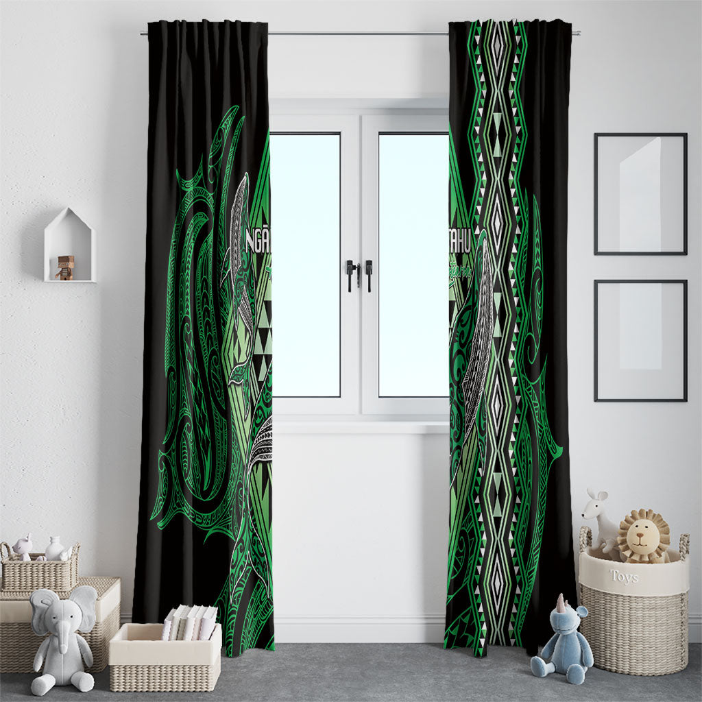Aotearoa Iwi Ngai Tahu Window Curtain NZ Maori Humpback Whale Taniko Motifs LT14 - Polynesian Pride