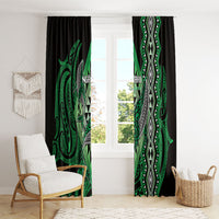 Aotearoa Iwi Ngai Tahu Window Curtain NZ Maori Humpback Whale Taniko Motifs LT14 - Polynesian Pride