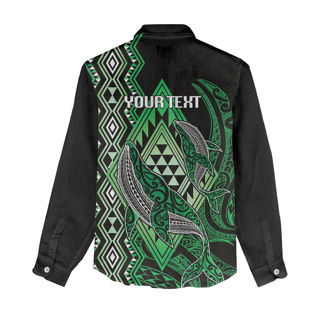 Aotearoa Iwi Ngai Tahu Personalised Women Casual Shirt NZ Maori Humpback Whale Taniko Motifs LT14 - Polynesian Pride