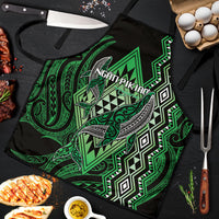 Aotearoa Iwi Ngati Pikiao Apron NZ Maori Humpback Whale Taniko Motifs LT14 Green - Polynesian Pride