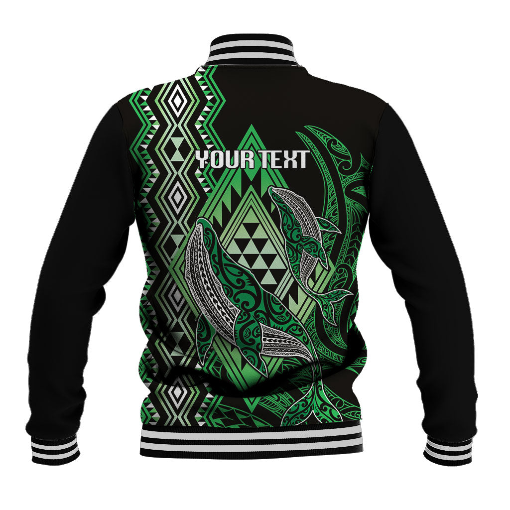Aotearoa Iwi Ngati Pikiao Personalised Baseball Jacket NZ Maori Humpback Whale Taniko Motifs LT14 - Polynesian Pride