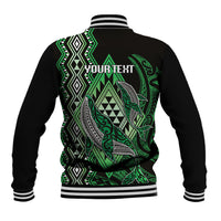 Aotearoa Iwi Ngati Pikiao Personalised Baseball Jacket NZ Maori Humpback Whale Taniko Motifs LT14 - Polynesian Pride