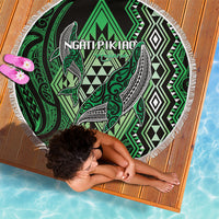 Aotearoa Iwi Ngati Pikiao Beach Blanket NZ Maori Humpback Whale Taniko Motifs LT14 - Polynesian Pride
