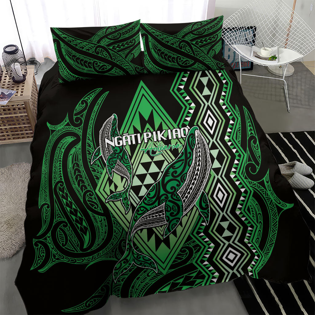 Aotearoa Iwi Ngati Pikiao Bedding Set NZ Maori Humpback Whale Taniko Motifs LT14 - Polynesian Pride