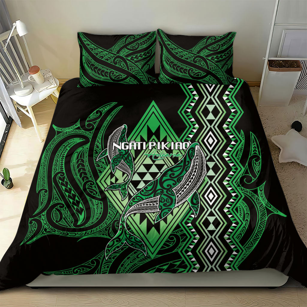 Aotearoa Iwi Ngati Pikiao Bedding Set NZ Maori Humpback Whale Taniko Motifs LT14 - Polynesian Pride