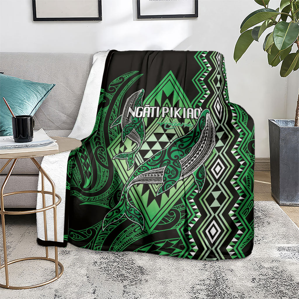 Aotearoa Iwi Ngati Pikiao Blanket NZ Maori Humpback Whale Taniko Motifs LT14 - Polynesian Pride