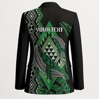 Aotearoa Iwi Ngati Pikiao Personalised Blazer NZ Maori Humpback Whale Taniko Motifs LT14 - Polynesian Pride