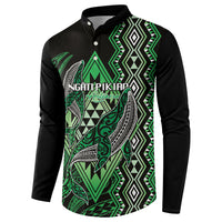 Aotearoa Iwi Ngati Pikiao Personalised Button Sweatshirt NZ Maori Humpback Whale Taniko Motifs LT14 - Polynesian Pride
