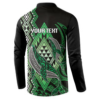 Aotearoa Iwi Ngati Pikiao Personalised Button Sweatshirt NZ Maori Humpback Whale Taniko Motifs LT14 - Polynesian Pride