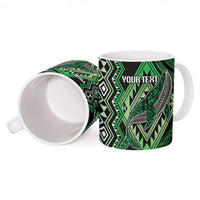 Aotearoa Iwi Ngati Pikiao Personalised Ceramic Mug NZ Maori Humpback Whale Taniko Motifs LT14 - Polynesian Pride