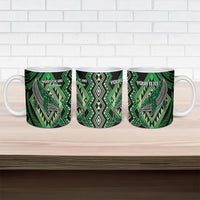 Aotearoa Iwi Ngati Pikiao Personalised Ceramic Mug NZ Maori Humpback Whale Taniko Motifs LT14 - Polynesian Pride