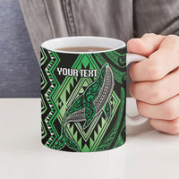 Aotearoa Iwi Ngati Pikiao Personalised Ceramic Mug NZ Maori Humpback Whale Taniko Motifs LT14 - Polynesian Pride