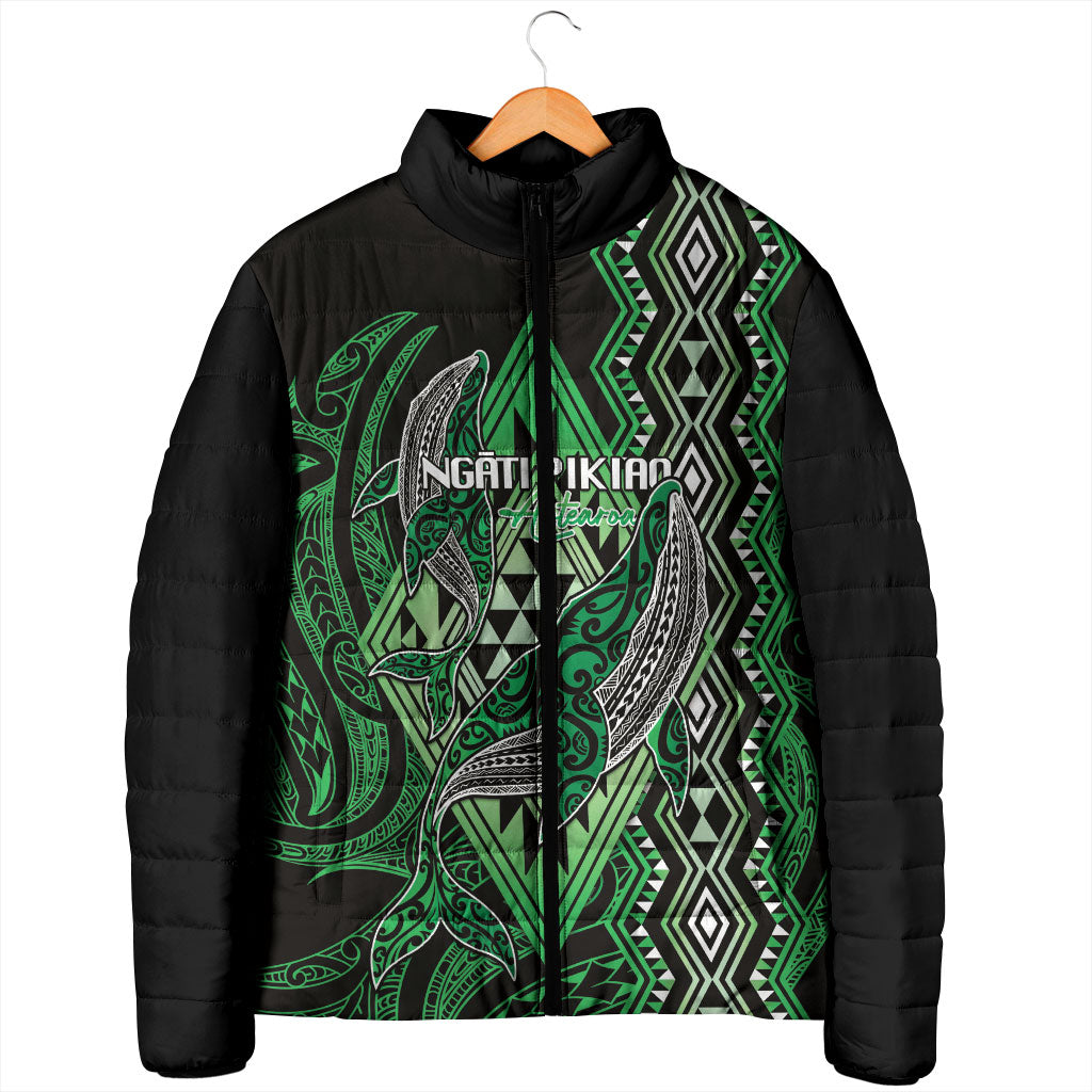 Aotearoa Iwi Ngati Pikiao Personalised Padded Jacket NZ Maori Humpback Whale Taniko Motifs LT14 - Polynesian Pride
