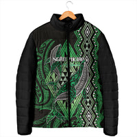 Aotearoa Iwi Ngati Pikiao Personalised Padded Jacket NZ Maori Humpback Whale Taniko Motifs LT14 - Polynesian Pride