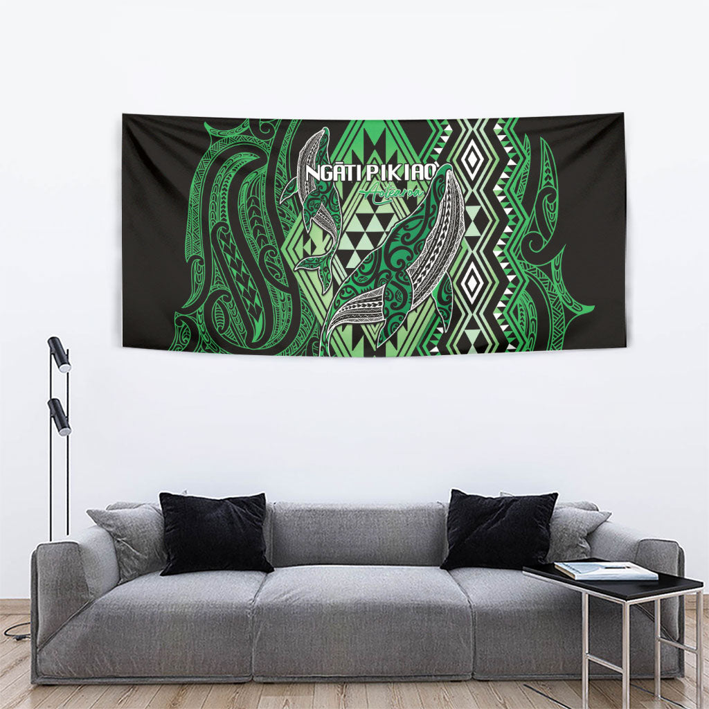 Aotearoa Iwi Ngati Pikiao Tapestry NZ Maori Humpback Whale Taniko Motifs LT14 - Polynesian Pride