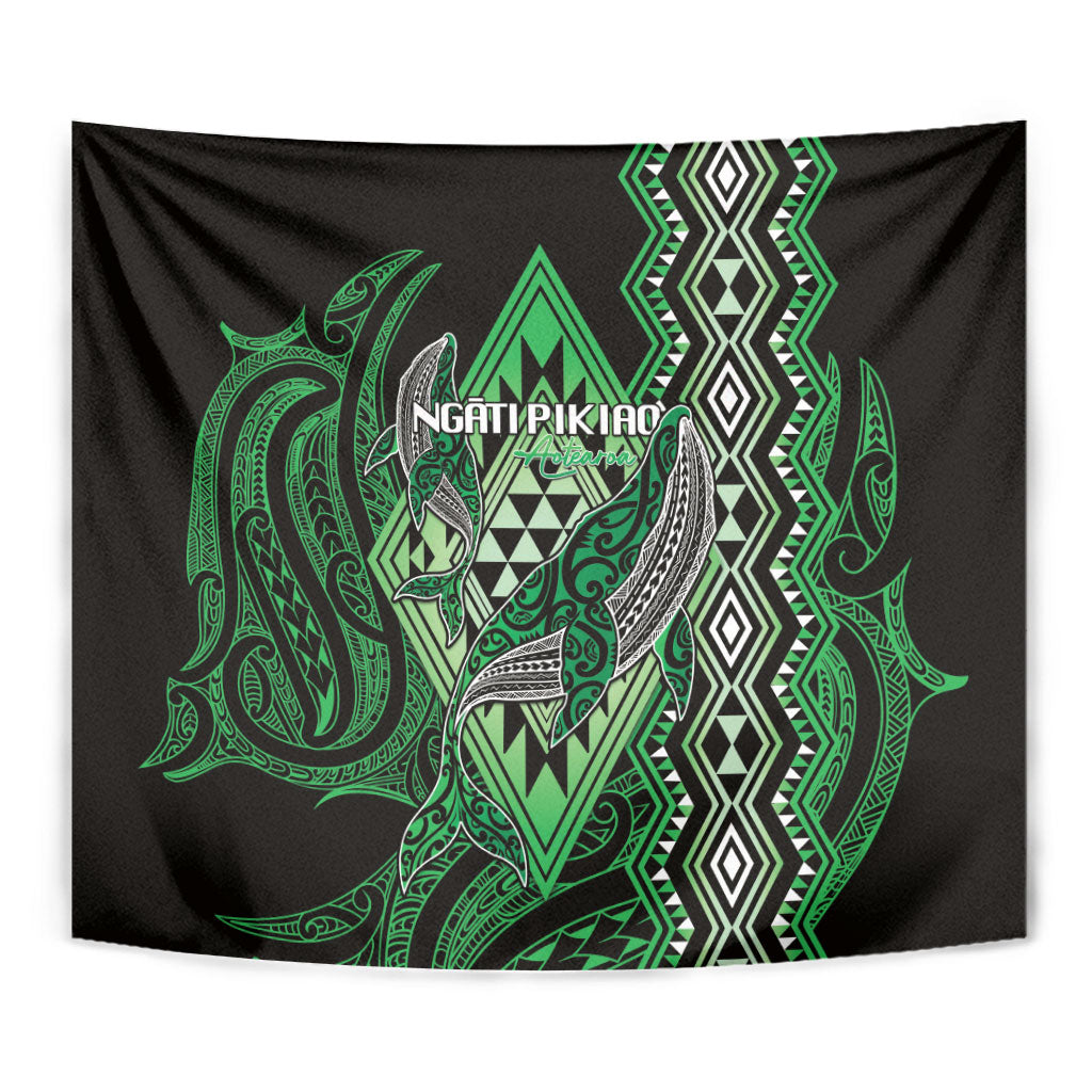 Aotearoa Iwi Ngati Pikiao Tapestry NZ Maori Humpback Whale Taniko Motifs LT14 - Polynesian Pride