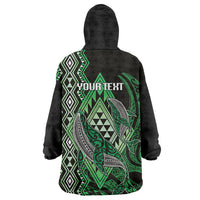 Aotearoa Iwi Ngati Pikiao Personalised Wearable Blanket Hoodie NZ Maori Humpback Whale Taniko Motifs LT14 - Polynesian Pride
