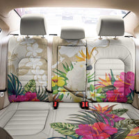 New Zealand Cacatua Galerita Back Car Seat Cover Aotearoa Cockatoo Tropical Flowers LT14 - Polynesian Pride