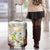 New Zealand Cacatua Galerita Luggage Cover Aotearoa Cockatoo Tropical Flowers