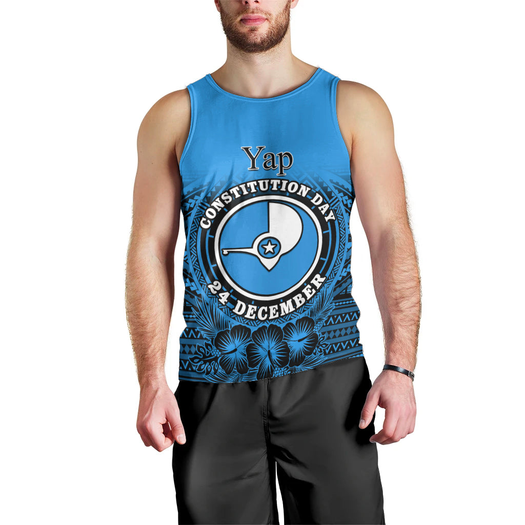 Personalised Yap Constitution Day Men Tank Top FSM Seal Happy 24 December LT14 - Polynesian Pride