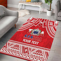 Samoa Rugby Custom Area Rug Toa Samoa Pacific Sporty Red - Polynesian Pride