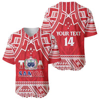 Samoa Rugby Custom Baseball Jersey Toa Samoa Pacific Sporty Red - Polynesian Pride