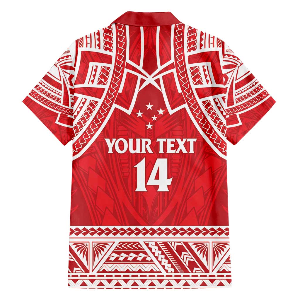 Samoa Rugby Custom Family Matching Off Shoulder Short Dress and Hawaiian Shirt Toa Samoa Pacific Sporty Red - Polynesian Pride