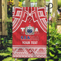 Samoa Rugby Custom Garden Flag Toa Samoa Pacific Sporty Red - Polynesian Pride